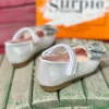 کفش دخترانه راحتی ortopedik با جزئیات پاپیون و پولک برای دختران کودک - 4554