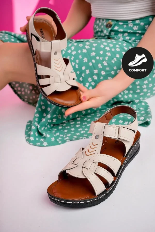 کفش صندل زنانه ساندال راحتی مگکادین با ضمانت، روزمره، ortopedik و دارای زیره ضد لغزش. - 5329