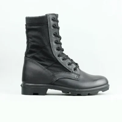 بوت مردانه چکمه نظامی مردانه براندا در رنگ سیاه - 3420