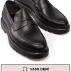 کفش رسمی مردانه چرم اصل با کفی بلند، نوع loafer - 5375