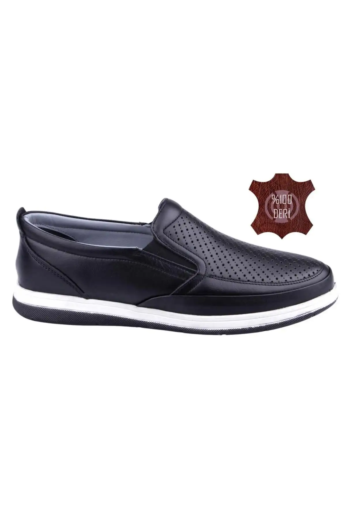 کفش روزمره مردانه    اورتوپدیک چرمی طبیعی با سوراخهای ۰۴۶ - 3951 کفش روزمره مردانه اورتوپدیک چرمی طبیعی با سوراخهای ۰۴۶ - 3951