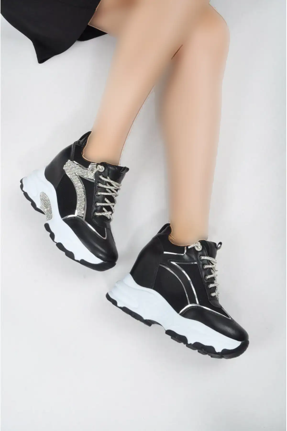 کفش پاشنه بلند زنانه  اسپورت پاشنه  سنگدار  - 4438 کفش پاشنه بلند زنانه اسپورت پاشنه سنگدار - 4438