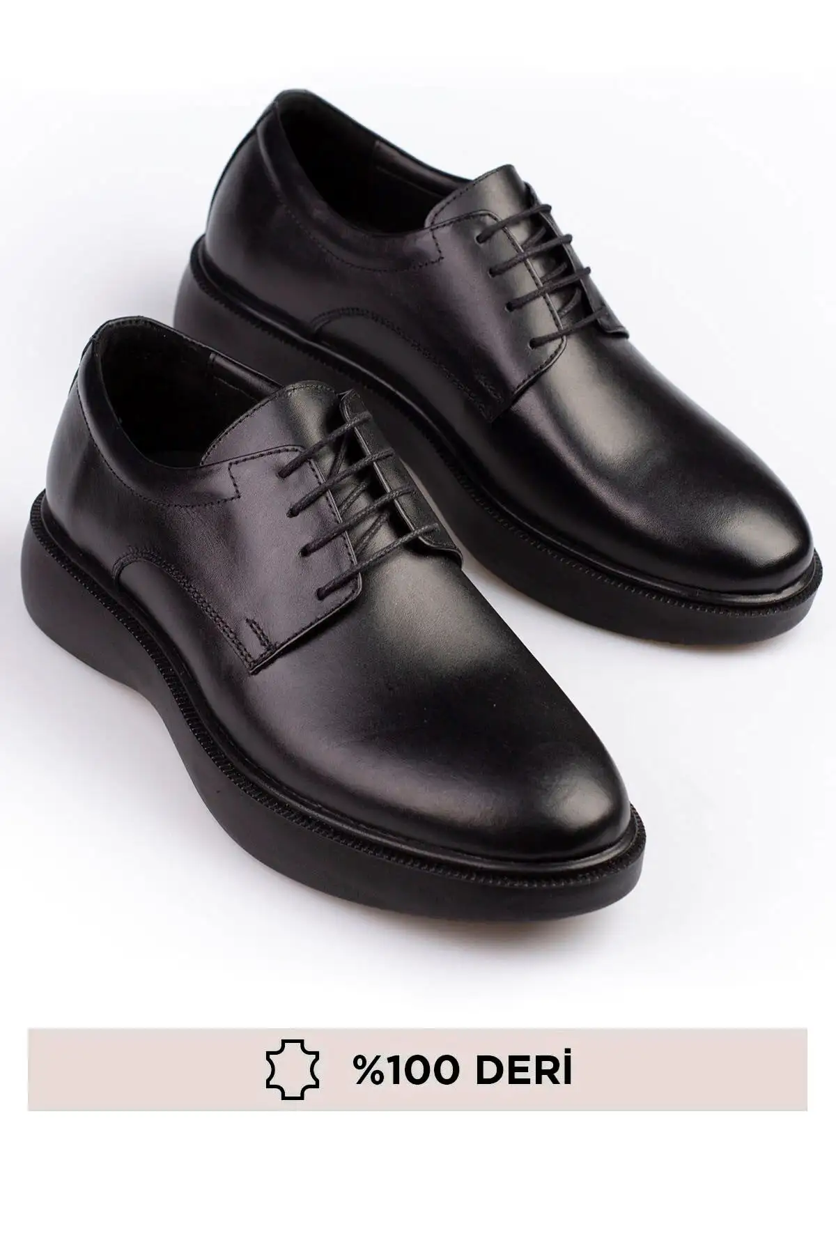 کفش رسمی مردانه کفش چرم مردانه با کفی ضخیم واقعی - 3925