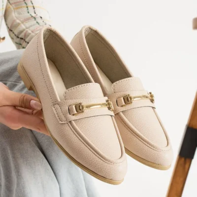 کفش تخت زنانه روزمره با جزئیات تاجی، شیک و راحت و ортопедیک - 5187