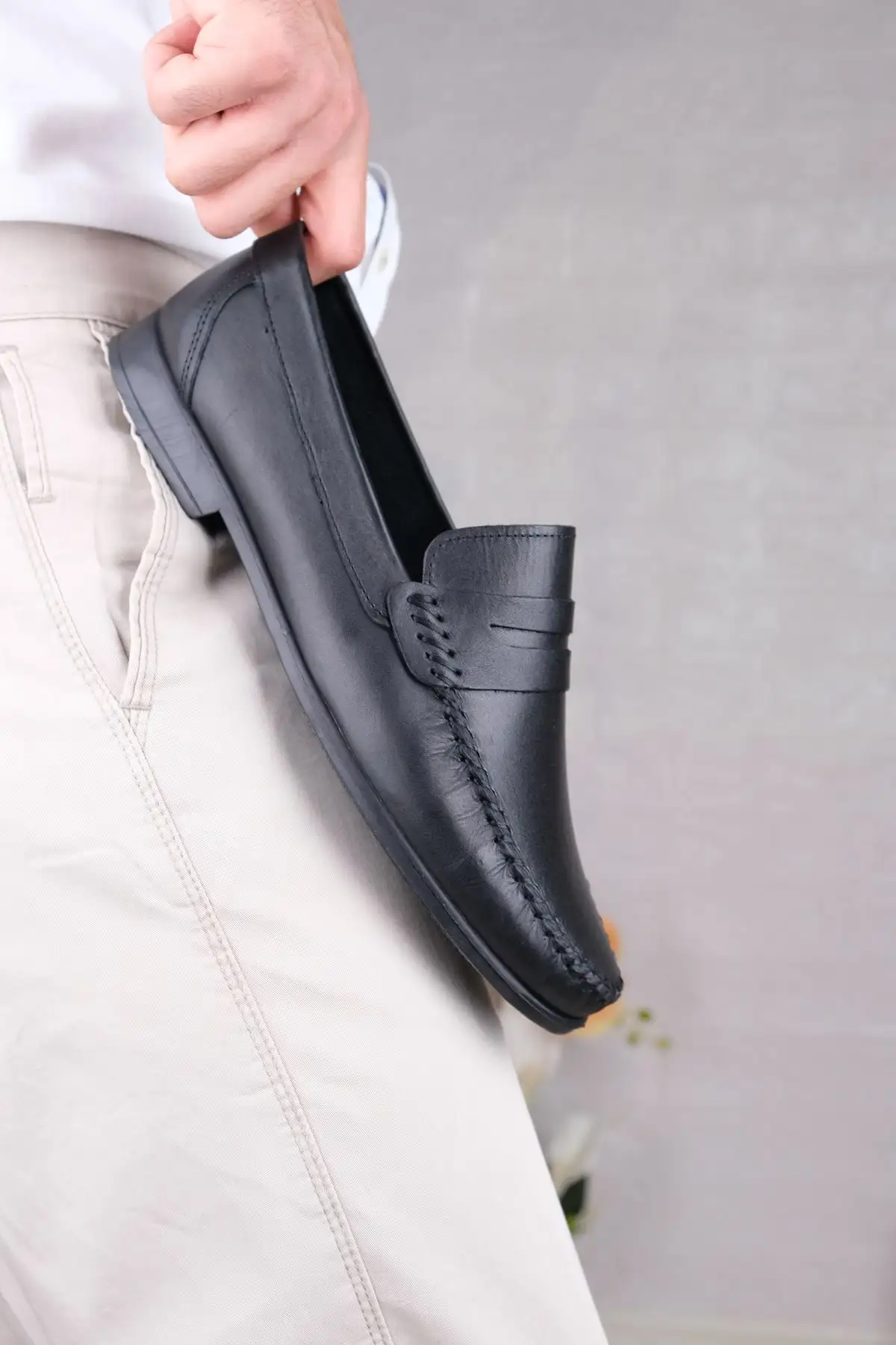 کفش رسمی مردانه کفش لوفر مردانه کلاسیک نرم از چرم طبیعی - 3903