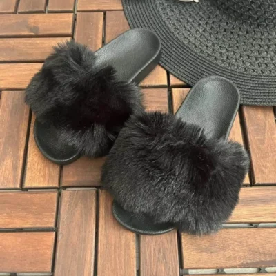 کفش راحتی خانه ترجمه به فارسی: "صندل زنانه پشمالو با کفی آناتومیک برای استفاده در فضای باز و داخل ، مناسب برای جشن عروسی و مهمان" - 5250