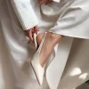 کفش پاشنه‌ بلند زنانه ملوین بیژ با طرح مات و جزئیات لاستیکی در مچ، کفش پاشنه‌بلند زنانه - 3663
