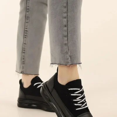 کفش ورزشی کفش های ورزشی روزمره زنانه مشکی - 3385