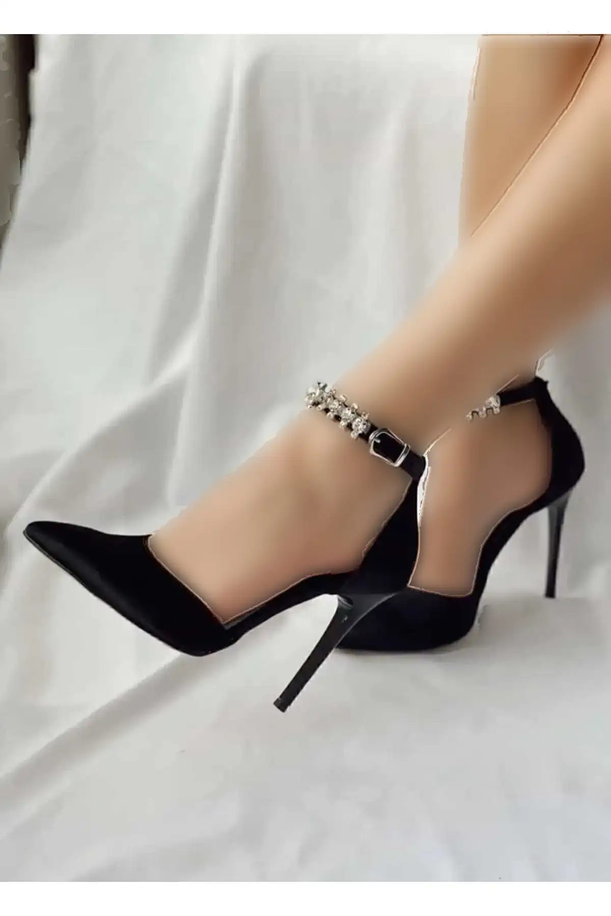 کفش پاشنه بلند زنانه کفش پاشنهدار سنگدار لوقا با بند مچ پا - 3688 کفش پاشنه بلند زنانه کفش پاشنهدار سنگدار لوقا با بند مچ پا - 3688