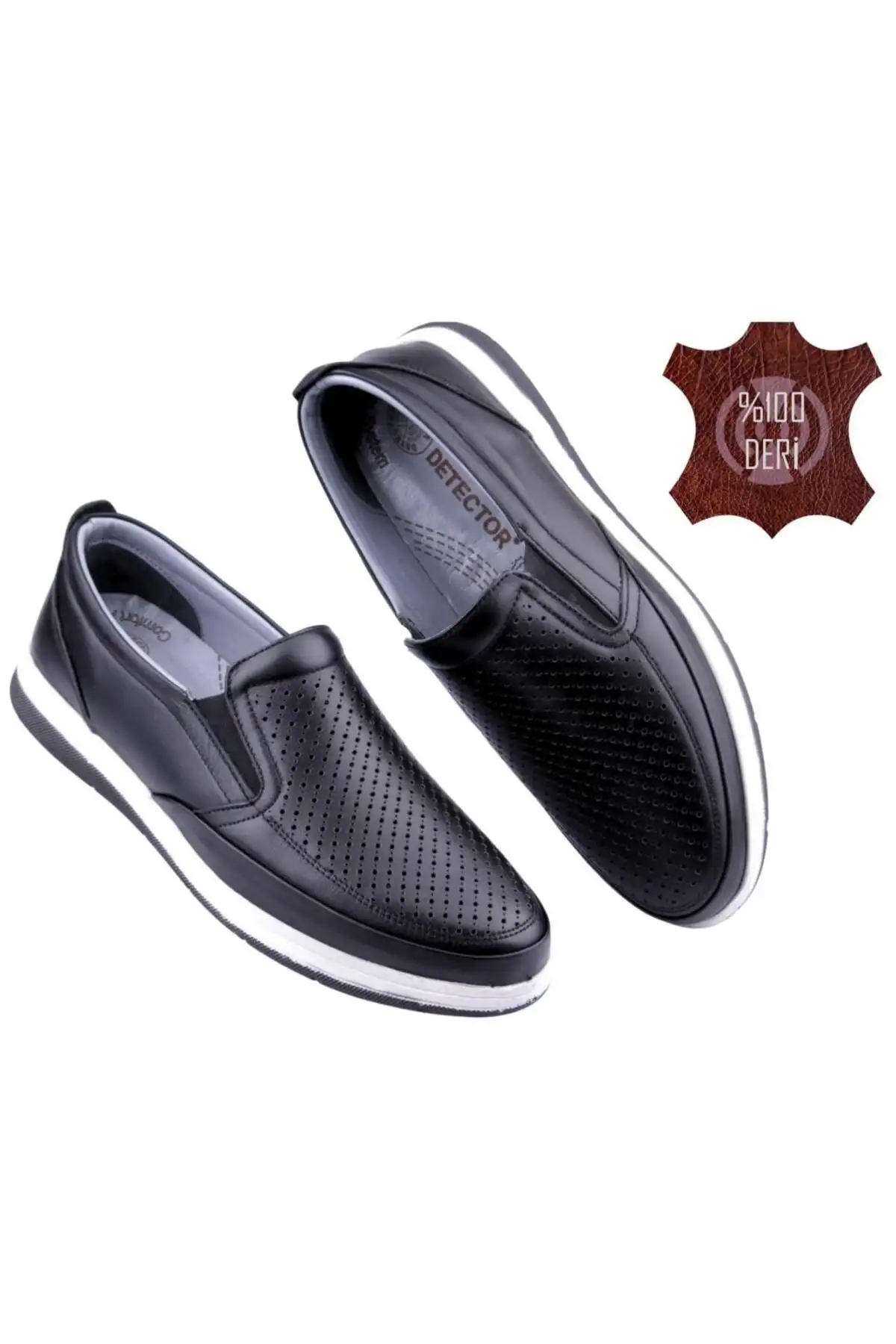 کفش روزمره مردانه    اورتوپدیک چرمی طبیعی با سوراخهای ۰۴۶ - 3951 کفش روزمره مردانه اورتوپدیک چرمی طبیعی با سوراخهای ۰۴۶ - 3951