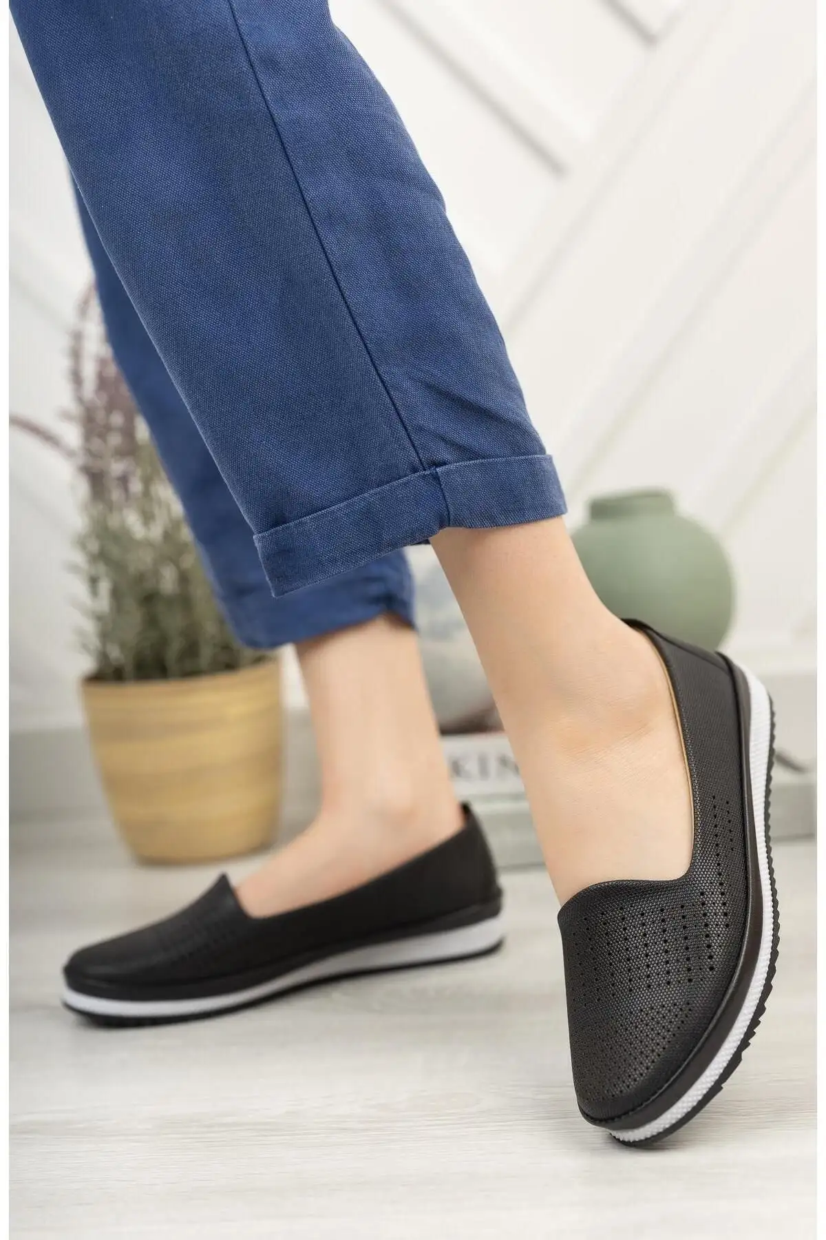 کفش تخت زنانه اورتopedik شیک، مادر، روزمره، کلاسیک، بامزه - 5202 کفش تخت زنانه اورتopedik شیک، مادر، روزمره، کلاسیک، بامزه - 5202