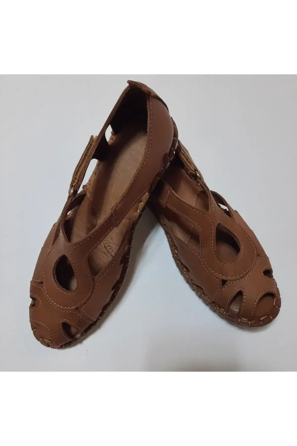 کفش صندل زنانه سندل چرم طبیعی - 5331