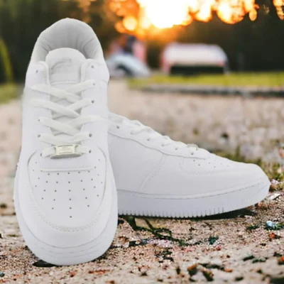 کفش ورزشی کفش ورزشی روزمره یونیسکس سفید-سیاه ایر اسنیکر فورس - 3352