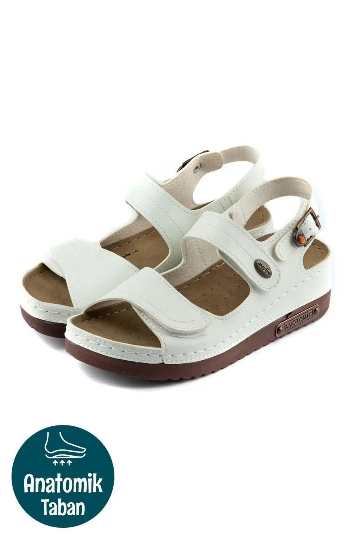 کفش صندل زنانه روزمره با کفی ارتوپدیک آناتومیک و دو بند چسبی با قفل از پشت - 5332 کفش صندل زنانه روزمره با کفی ارتوپدیک آناتومیک و دو بند چسبی با قفل از پشت - 5332