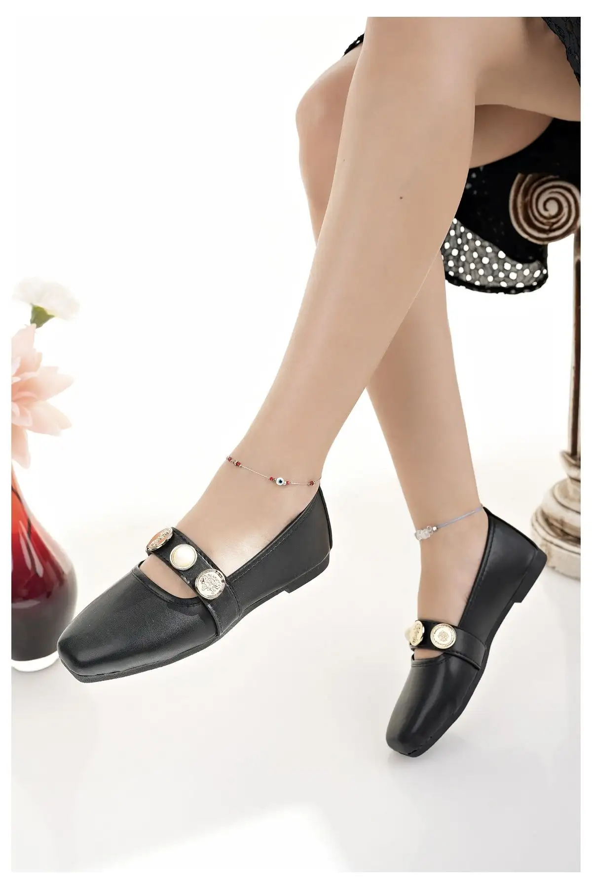 کفش زنانه مجلسی مشکی بامزه برای خانه، کار و روزمره - 3217 کفش زنانه مجلسی مشکی بامزه برای خانه، کار و روزمره - 3217