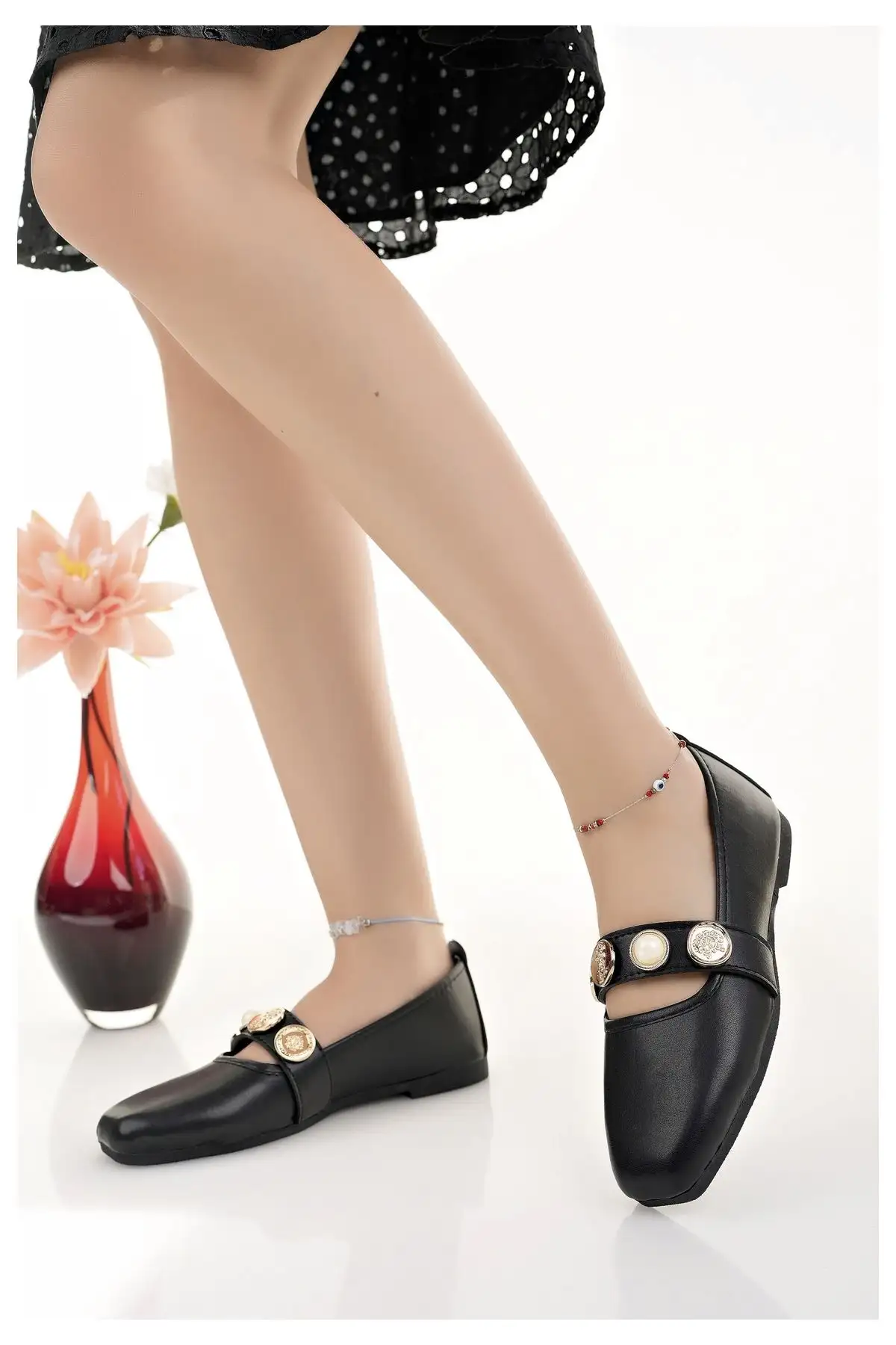 کفش زنانه مجلسی مشکی بامزه برای خانه، کار و روزمره - 3217 کفش زنانه مجلسی مشکی بامزه برای خانه، کار و روزمره - 3217