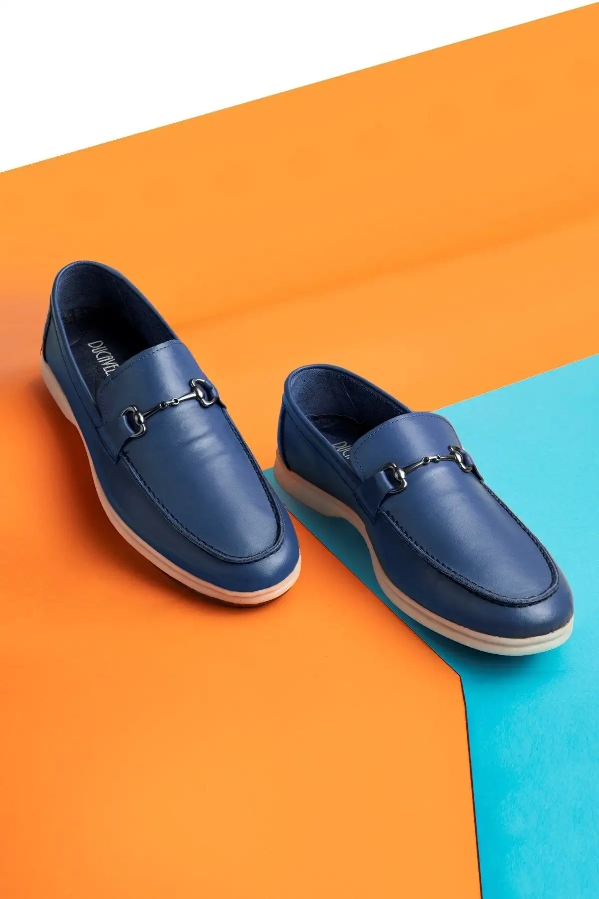 کفش سایز بزرگ مردانه  روزمره  چرم طبیعی وویانت مدل لوفر - رنگ سرمهای - 5054 کفش سایز بزرگ مردانه روزمره چرم طبیعی وویانت مدل لوفر - رنگ سرمهای - 5054