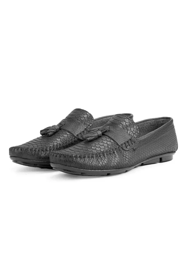 کفش سایز بزرگ مردانه 1. روزمره از چرم طبیعی 2. لوفر راگ - 5056