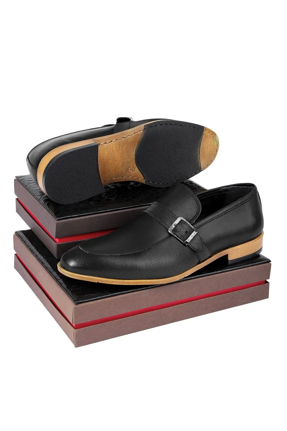 سایز بزرگ مردانه فیلای حکیکی کفش کلاسیک مردانه چرمی، کفش کلاسیک لوفر - 3502