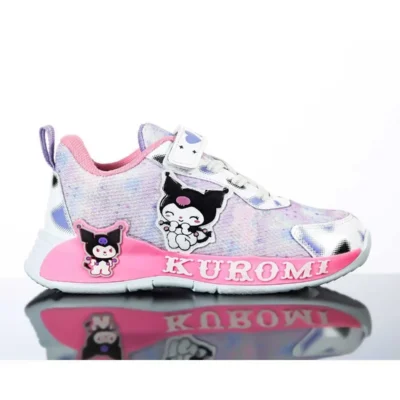 کفش دخترانه کفش ورزشی دخترانه سبک و انعطاف‌پذیر با نور کیورومی (Kuromi) سایز 26 تا 30 - 3807