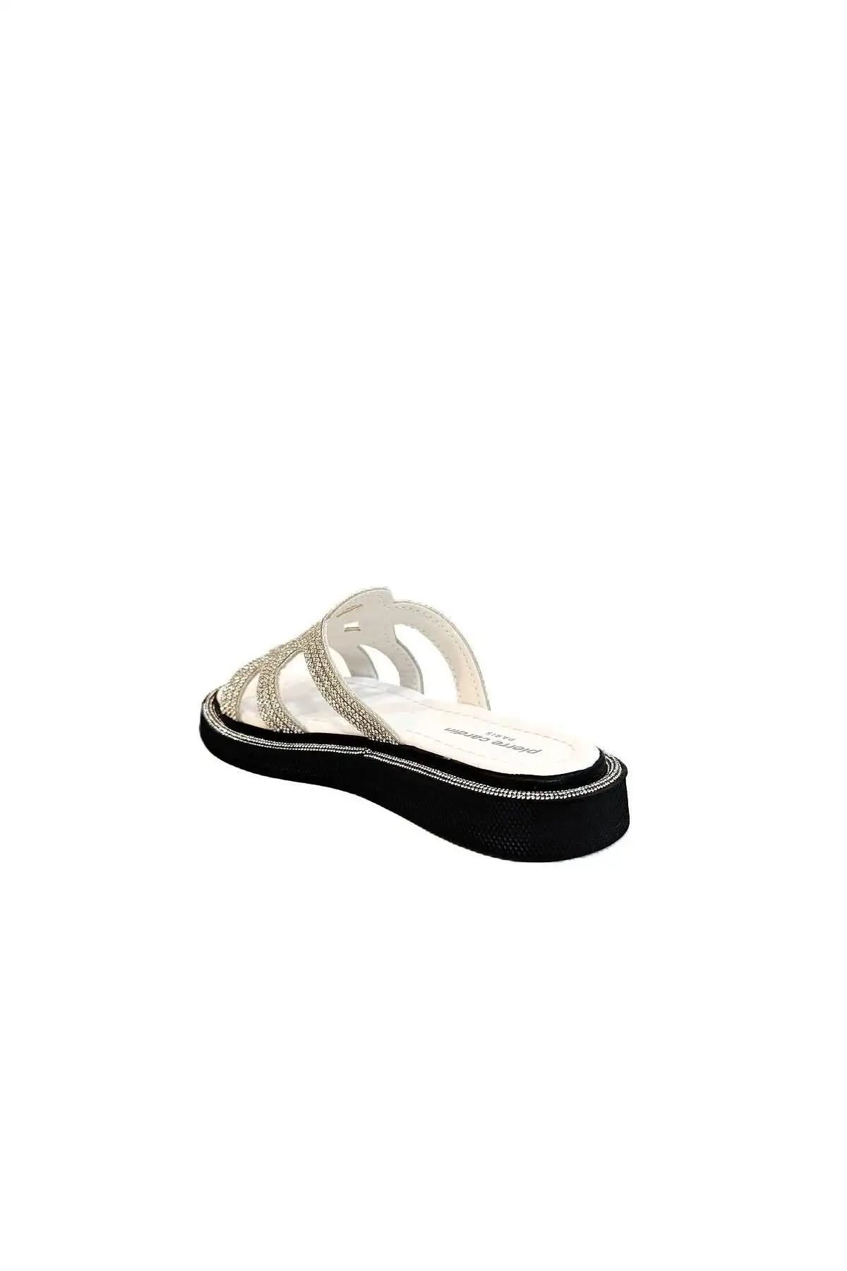 کفش راحتی خانه توجه: 7505 صندل با سنگ‌های سفید - 5260