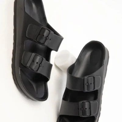 کفش راحتی خانه دمپایی زنانه و مردانه سیاه 16179 - 5271