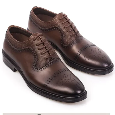 کفش رسمی مردانه کفش کلاسیک چرم طبیعی، طراحی ایتالیایی، ۴ فصل، چرم داخلی و خارجی - 3918