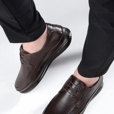 کفش روزمره مردانه 1. راحتی ارتوپدیک پوچه از چرم طبیعی 2. بابا 3. ارتوپدیک - 4639