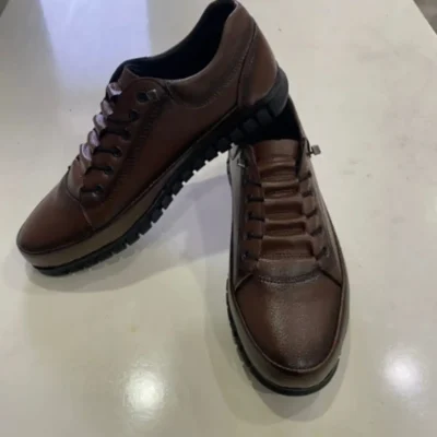 کفش روزمره مردانه کلاسیک زمستانی با کفی لاستیکی و زیره ارتوپدیک مدل AT1 - 4785