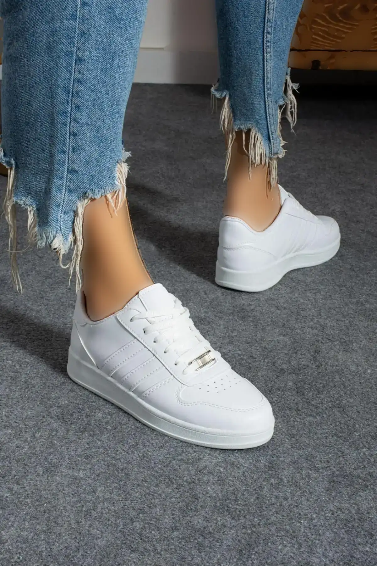 کفش تخت زنانه کفش اسپرت روزمره دو بند Unisex - 3795 کفش تخت زنانه کفش اسپرت روزمره دو بند یونی سکس - 3795