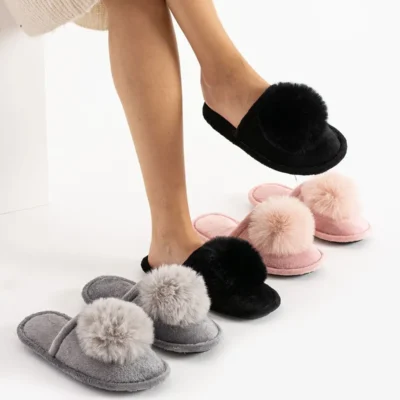 کفش راحتی خانه 3 عددی پاپیونی دمپایی ، دمپایی مهمان هدیه، ست جهیزیه و بسته بندی با دمپایی عروسی - 3962