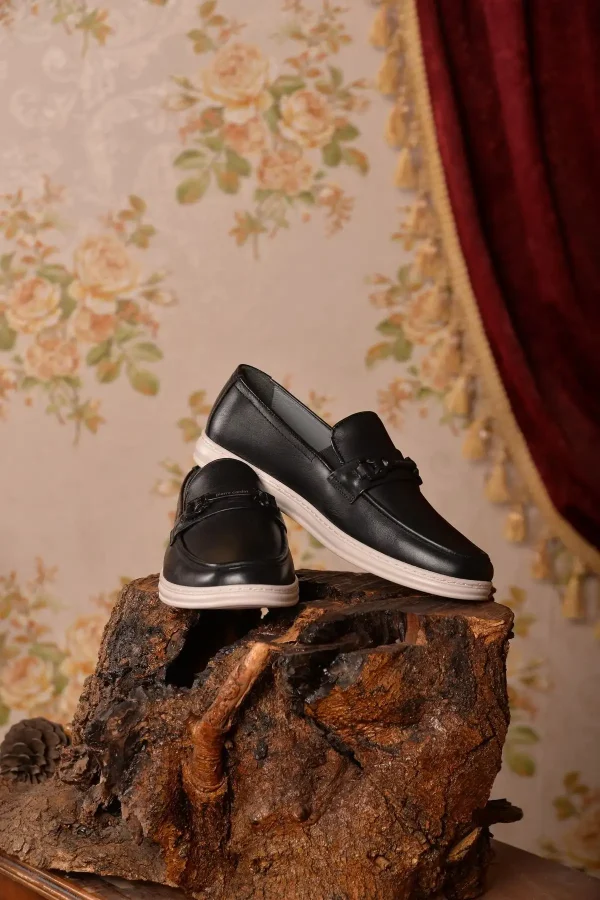 کفش رسمی مردانه مکعب روزمره از چرم طبیعی - مدل که استحکام و شیکی را با هم ارائه می‌دهد. - 5379