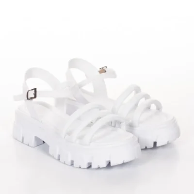 کفش صندل زنانه تابستانی ارگونومیک با پاشنه بلند و بند گیره‌ای - 5414