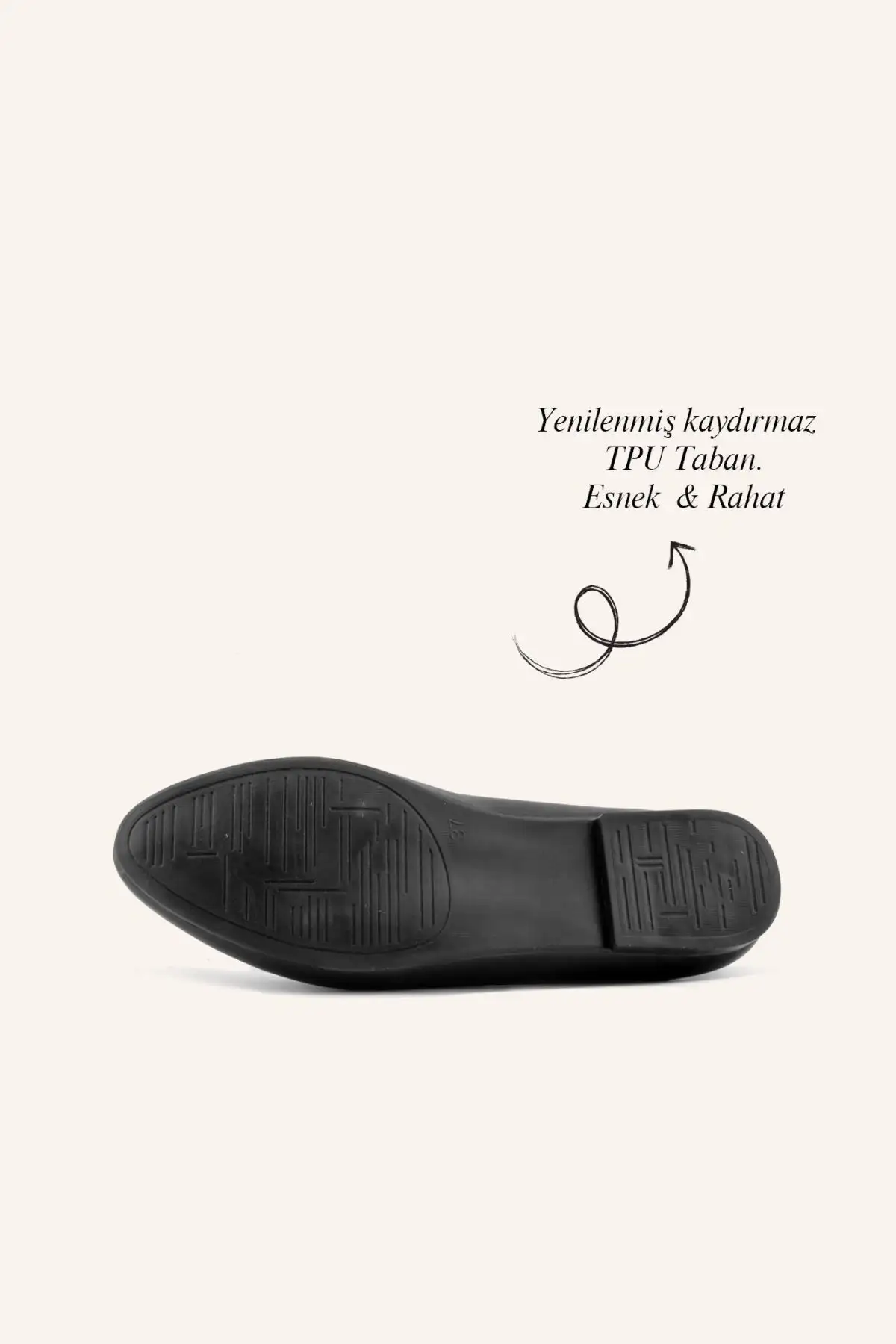 کفش تخت زنانه بالتین باله مشکی 002 - 5204 کفش تخت زنانه بالتین باله مشکی 002 - 5204