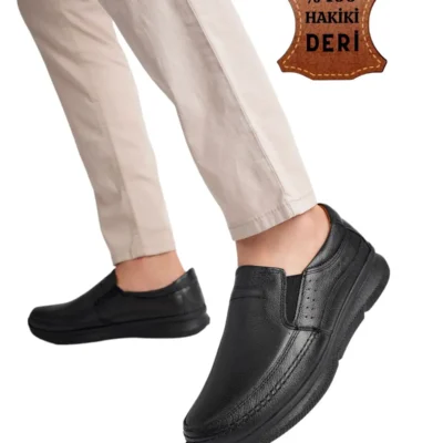 کفش رسمی مردانه روزمره جلی مناسب فصل، ، ساخته شده از چرم اصل و بسیار سبک و راحت. - 4010