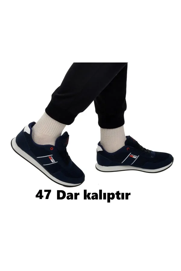 کفش سایز بزرگ مردانه ورزشی ارگونومیک روزمره با بند و هوادهی - 4221