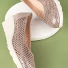 کفش پاشنه‌ بلند زنانه مادر راحت و شیک با پاشنه برجسته از چرم طبیعی مدل ell.6596 - 5122