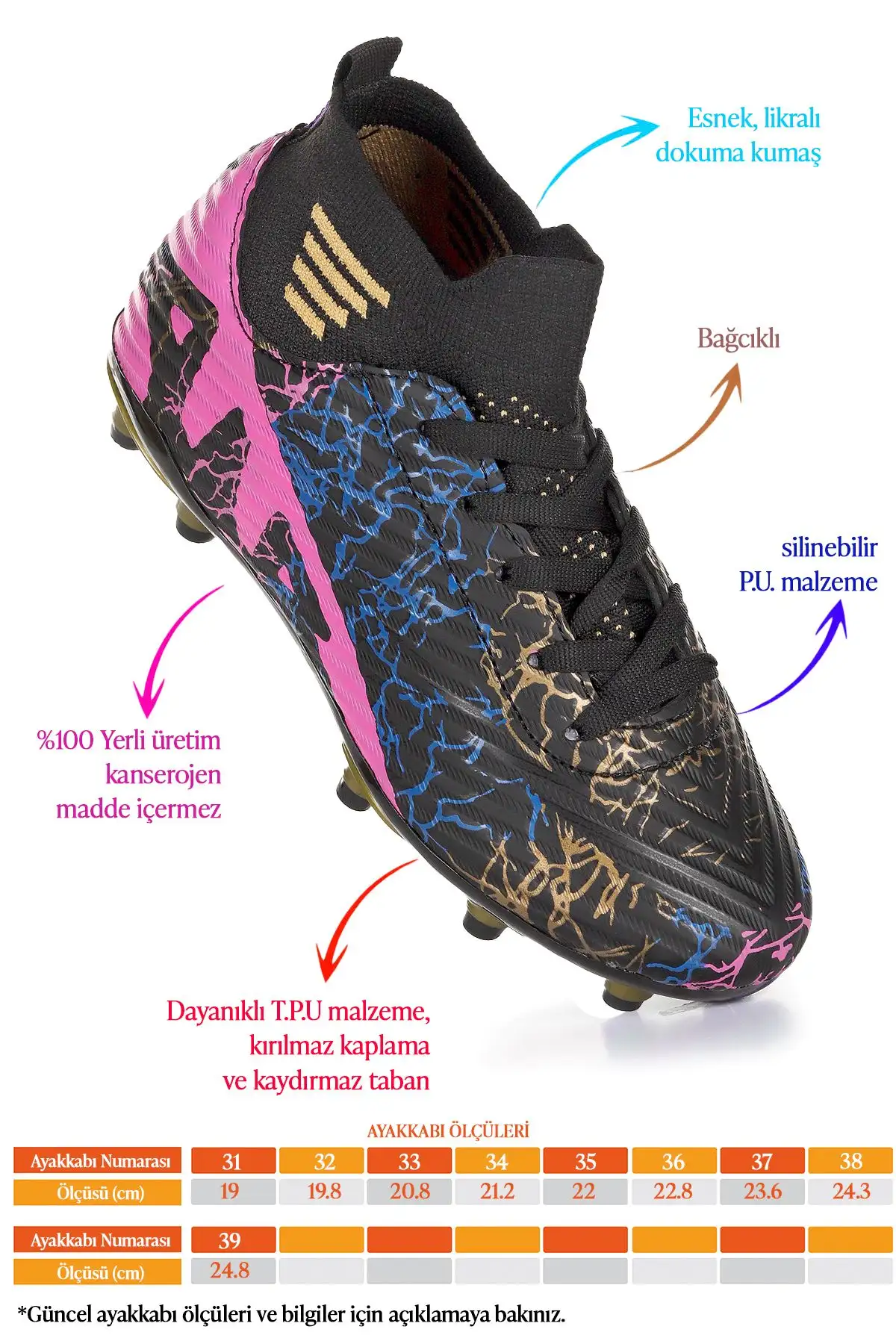 کفش پسرانه کفش فوتبال بچهگانه لیگا با گردن بلند برای زمین چمن - 3769 کفش پسرانه کفش فوتبال بچهگانه لیگا با گردن بلند برای زمین چمن - 3769