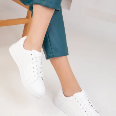 کفش زنانه اسنیکر سفید 14395 - 4059