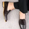 کفش سایز بزرگ مردانه - کلاسیک فلویای چرم طبیعی - کلاسیک لوفر - 4220