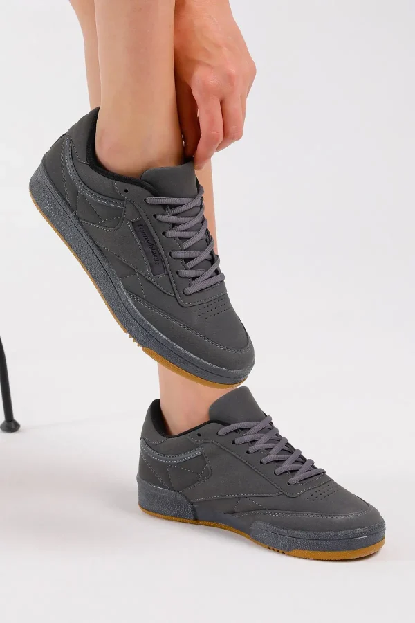 کفش پسرانه ورزشی خاکستری Unisex Tb107 - 4475
