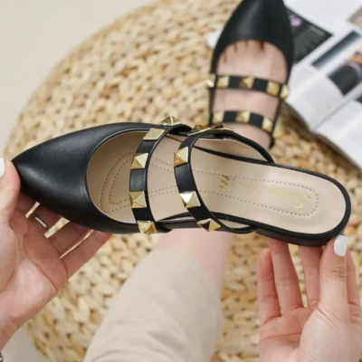 کفش راحتی خانه صندل زنانه مشکی - 3898