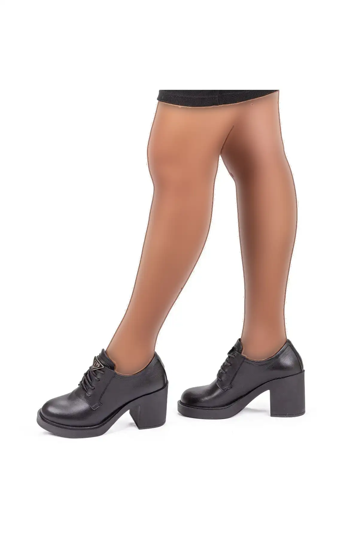 کفش پاشنه بلند زنانه  روزمره شیک  با پاشنه 8 سانتی متر و کفی پلتفرم از چرم طبیعی با بند - 5129 کفش پاشنه بلند زنانه روزمره شیک با پاشنه 8 سانتی متر و کفی پلتفرم از چرم طبیعی با بند - 5129