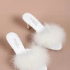 کفش راحتی خانه صندل عروس پاشنه‌بلند ساتن پرنگار - 5245