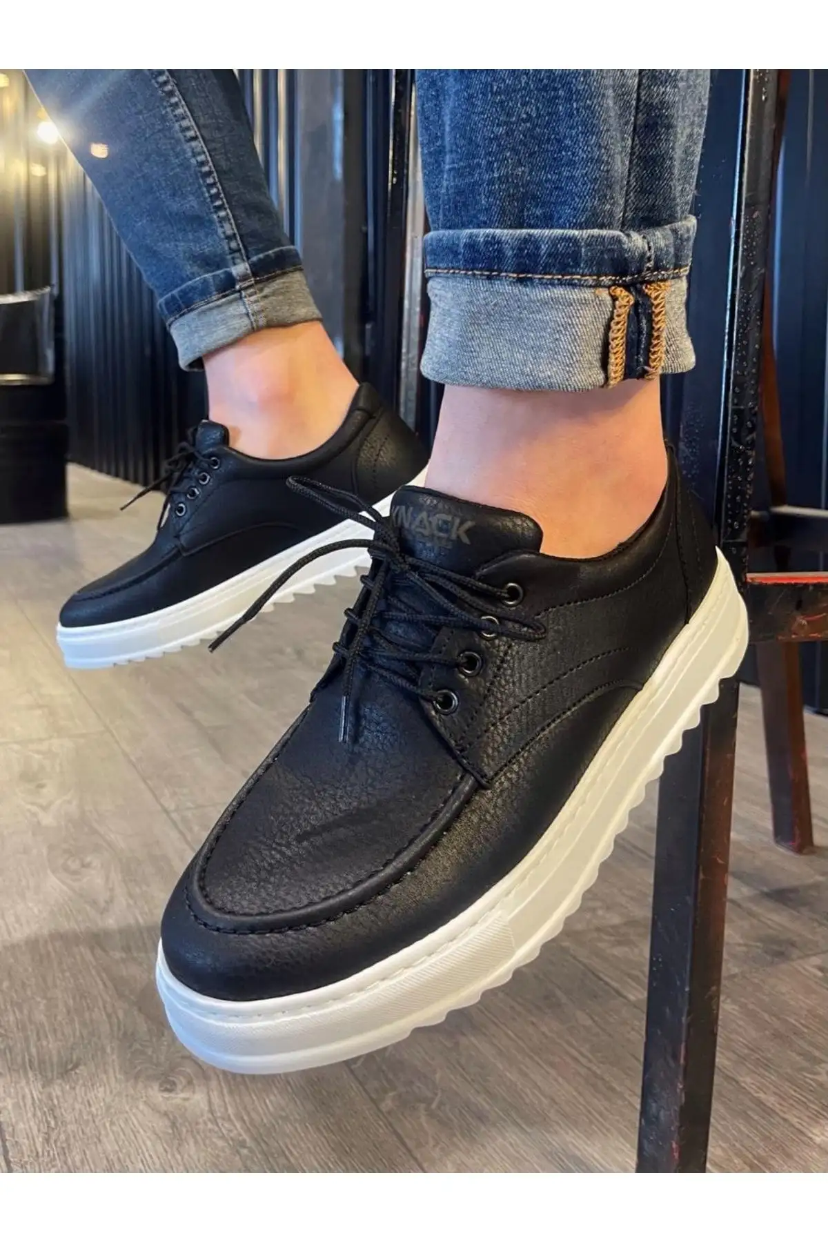 کفش روزمره مردانه  کلاسیک  با پاشنه بلند و کفی ضخیم، مدل Mp-t12 Bt، مشکی، با بند و اورتوپدیک - 5401 کفش روزمره مردانه کلاسیک با پاشنه بلند و کفی ضخیم، مدل Mp-t12 Bt، مشکی، با بند و اورتوپدیک - 5401