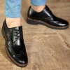 کفش رسمی مردانه اورتوپدیک کلاسیک سیاه مدل دو رویه - 5374