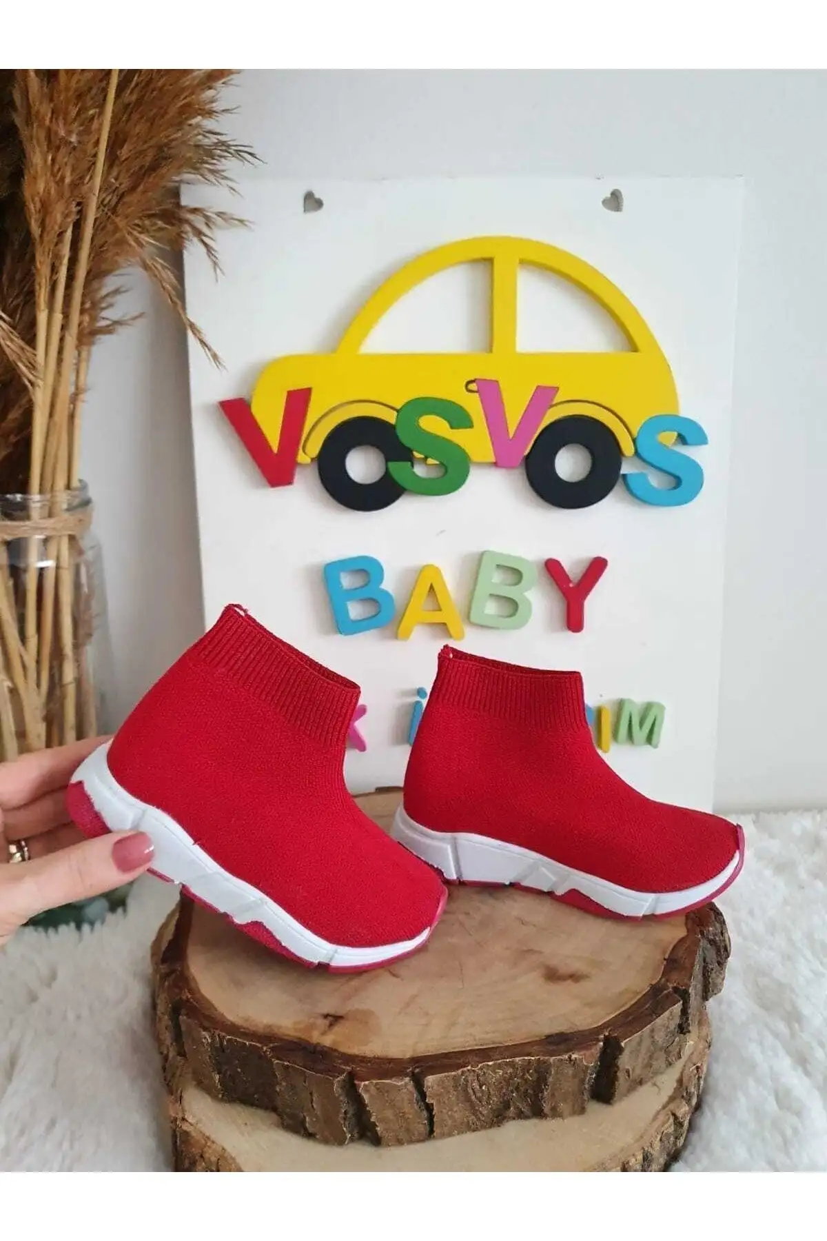 کفش بچگانه کفش ورزشی بند دار قرمز - 3601 کفش بچگانه کفش ورزشی بند دار قرمز - 3601