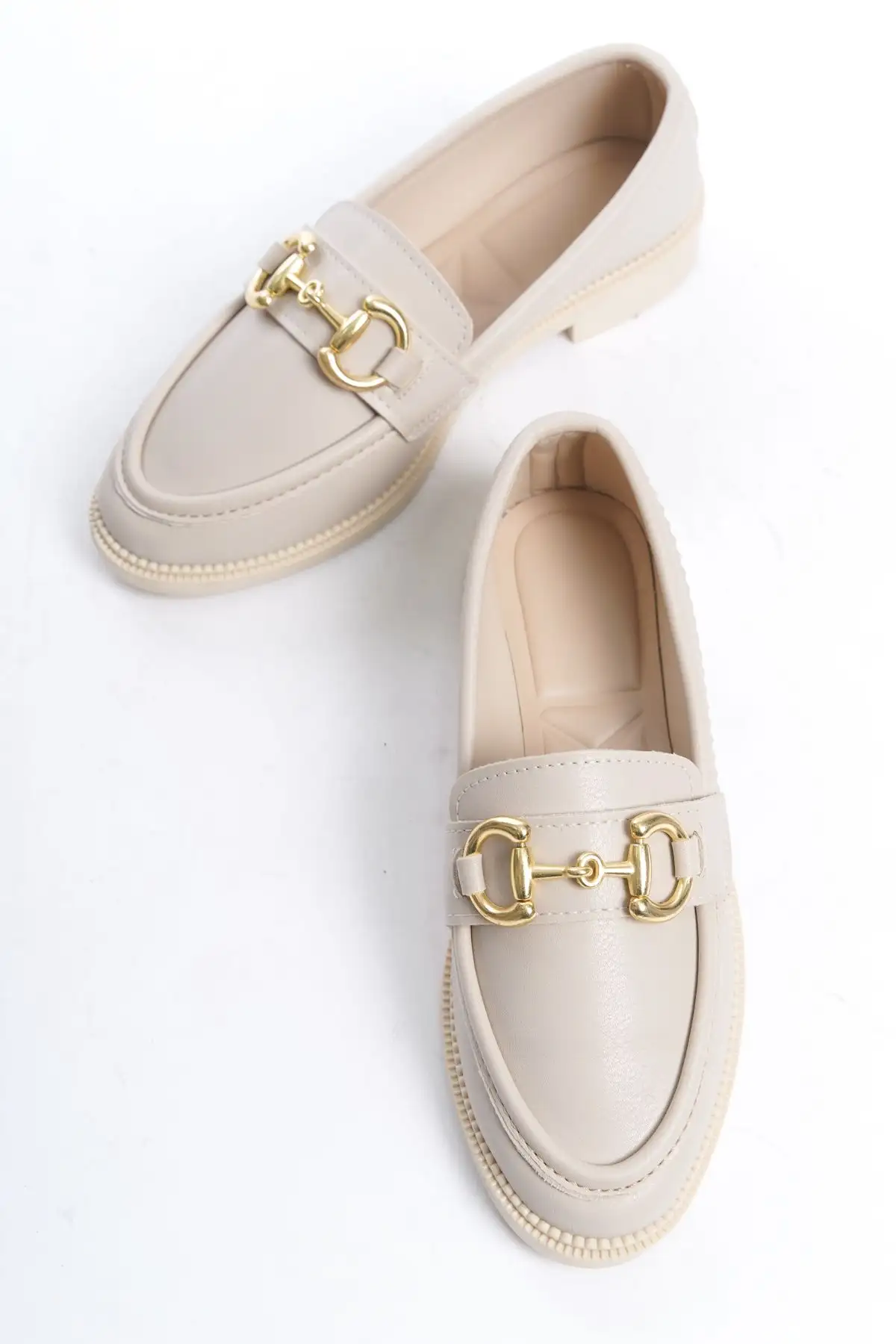 کفش زنانه مکسن کمرنگ  با قفل بزرگ،  روزمره - 4047 کفش زنانه مکسن کمرنگ با قفل بزرگ، روزمره - 4047