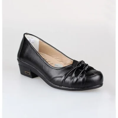 کفش پاشنه‌ بلند زنانه روزمره و مادر ادیک با آستر چرم واقعی و سیستم کفی پشتیبان H52 مشکی - 4358