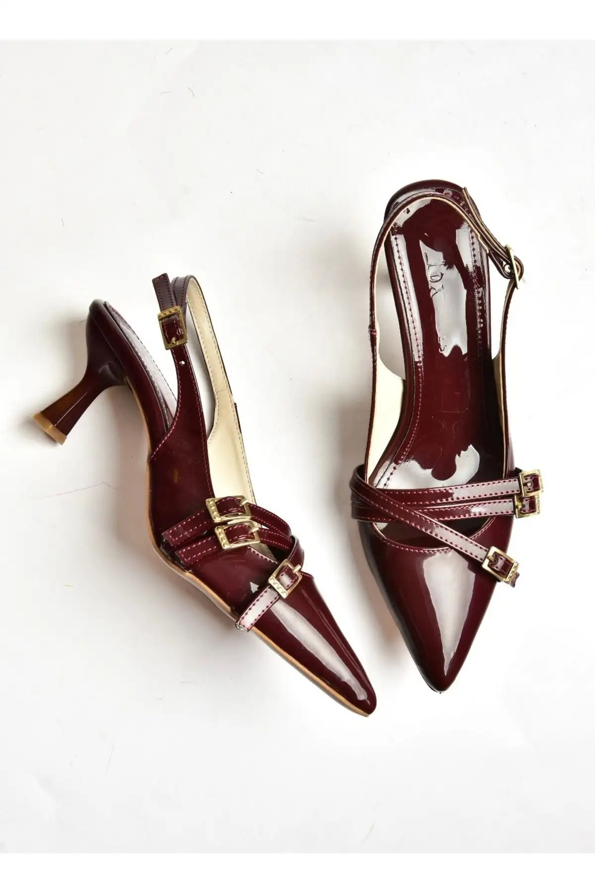 کفش پاشنه‌ بلند زنانه پاشنه کوتاه بوردو روگن مدل S518081208 - 4360